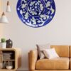 Handmade 8" Blue Pottery Wall Plates – Traditional Indian Art Ceramic Wall Decor Sculpture (Collector's Edition)
