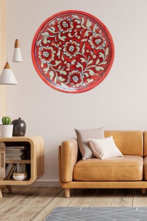 Handmade 8" Blue Pottery Wall Plates – Intricate Indian Ceramic Art for Home Decor (Collector’s Edition)