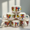 Punjabi Folk Dance Ceramic Tea Cup Set (Set of 6)