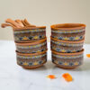 Handcrafted Terracotta Soup Bowl Set with Spoons – Tribal Art Design - Image 2
